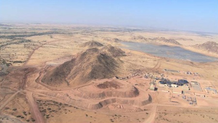 Vue générale du site de la mine de Bisha